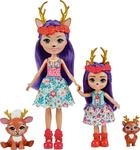 Enchantimals HCF80 - Danessa Deer und kleine Schwester (ca. 15 cm und ca. 10 cm) und