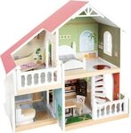 small foot Puppenhaus mit Dachterrasse aus Holz, mit offener Front und Zubehör, für small foot Puppenhaus mit Dachterrasse aus Holz, mit offener Front und Zubehör, für