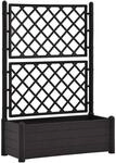 vidaXL Pflanzk&uuml;bel mit Spalier 100x43x142 cm PP Anthrazit