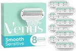 Gillette Venus Smooth Sensitive Rasierklingen Damen, 8 Ersatzklingen f&uuml;r