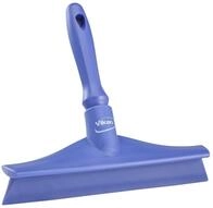 Vikan 71258 Rubber Polypropylene Frame Bench Single Blade Squeegee, 10", Purple
