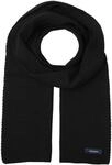 JACK & JONES Herren Schal JJDNA KNIT SCARF NOOS, Einfarbig, Gr. One size, Schwarz