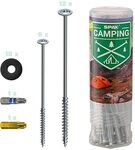 SPAX Zeltschrauben Camping-Set - 18x Schraubheringe mit Tellerkopf & Bits