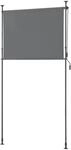 pro.tec Klemmmarkise Cimarra 120 x 270 cm Dunkelgrau Senkrechtmarkise mit Handkurbel