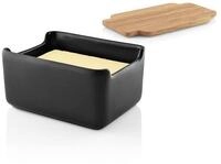 EVA SOLO | Nordic Kitchen Butterdose | Schwarz mit Eichendeckel | F&uuml;r