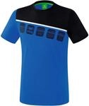 Erima Herren 5-C T-Shirt, new royal/schwarz/wei&szlig;, XL