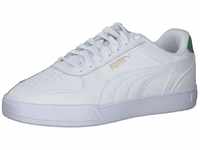 PUMA Unisex Caven Sneaker, White White Team Gold-Amazon Green, 37.5 EU