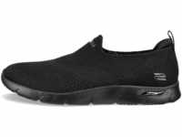 Skechers Damen 104164-BKW_38,5 Sneakers, Black Knit W/White Trim, 38.5 EU