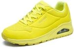 Skechers Damen Uno Night Shades Sneaker, Neon Yellow Durabuck, 38 EU
