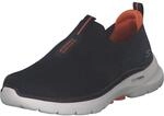 Skechers Herren Go Walk 6 Sneaker, Navy And Orange Textile, 44.5 EU