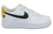 Nike Unisex Air Force 1 07 LV8 2 Leder White Black Dark Sulfur Trainer 46 EU