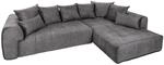 Riess Ambiente Modernes XXL Ecksofa Clan 319cm anthrazit Samt inkl. Kissen Sofa
