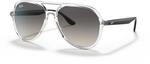 Ray-Ban Unisex-Erwachsene Brille, Transparent/Grey Shaded, 57