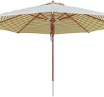 anndora&reg; Sonnenschirm Holz 4 m rund Gartenschirm Marktschirm 400 cm - mit Winddach -