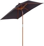 Outsunny Sonnenschirm 200 x 150 x 235 cm Knickbarer Gartenschirm 3-stufig einstellbar