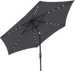 Kingsleeve&reg; Sonnenschirm Balkon 300cm LED Beleuchtung UV Schutz 80+ Solar