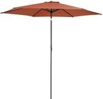 Kingsleeve&reg; Sonnenschirm 300cm UV Schutz 80+ Abdeckung Kurbel Knickbar Rund...