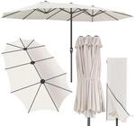 Kingsleeve&reg; Sonnenschirm 460x270 cm mit UV Schutz 80+ Schutzh&uuml;lle Kurbel Stabil