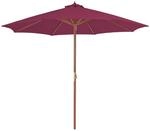 vidaXL Sonnenschirm 300cm Bordeauxrot Ampelschirm Marktschirm Gartenschirm