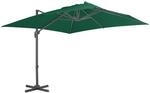 vidaXL Ampelschirm Alu 400x300cm Gr&uuml;n Kurbelschirm Gartenschirm Sonnenschirm