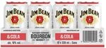 Jim Beam Bourbon & Cola | Whiskey Mixgetr&auml;nk | 10% Vol | 12 x 0,33l