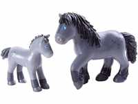 HABA 306148 - Little Friends – Pferd Cassandra und Fohlen Cleo, Biegepuppen & Tiere