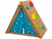 KidKraft A-Frame Klettergerüst aus Holz für Kleinkinder mit Spielzelt, Kletterbogen