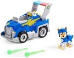 PAW PATROL, Rescue Knights Basis Fahrzeug Spielzeugauto von Chase mit Welpenfigur,