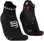 COMPRESSPORT Pro Racing Socken v4.0 Light Run Low Socken, Schwarz/Rot, Gr&ouml;&szlig;e 42-44