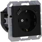 Jung A1520-15CASWM SCHUKO-Steckdose mit USB Typ AC (3A) mit erh&ouml;htem
