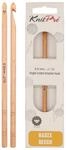 KnitPro Basix Beech Einfache H&auml;kelnadel | 6mm