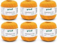 Gr&uuml;ndl Wolle H&auml;kelngarn 100 - d&uuml;nne sommerliche Wolle zum H&auml;keln - Gl&auml;nzend und