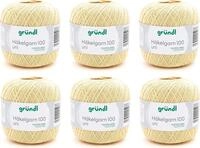 Gr&uuml;ndl Wolle H&auml;kelngarn 100 - d&uuml;nne sommerliche Wolle zum H&auml;keln - Gl&auml;nzend und