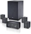 Cinema Star 5.1 - Subwoofer-Satellitensystem mit aktivem Subwoofer, Farbe:Schwarz