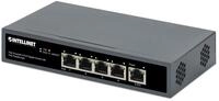 Intellinet 561808 Gigabit-Switch mit 5 Ports mit Stromversorgung, Schwarz