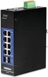 TRENDnet, TI-G102i, 10-Port Managed DIN Rail L2 Industrial Gigabit Switch, 8 x