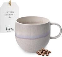 like. by Villeroy & Boch - Perlemor Sand Becher mit Henkel 12,5x9,5x8,5cm