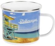 BRISA VW Collection - Volkswagen Gro&szlig;e Emaille Kaffee-Tee-Tasse-Becher-Haferl f&uuml;r