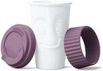FIFTYEIGHT PRODUCTS / Becher ToGo &bdquo;Lecker (Porzellan, 400 ml, Weinbeere, Made in
