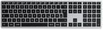 SATECHI Slim X3 Bluetooth Tastatur, QWERTZ -Layout, beleuchteter Nummernblock,