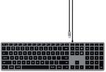 SATECHI Slim Kabelgebundene Tastatur mit Hintergrundbeleuchtung,
