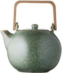 BITZ Teekanne, Kanne aus Steingut/Keramik f&uuml;r Tee, 1,2 Liter, H&ouml;he 20 cm, Gr&uuml;n