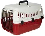 Kerbl Pet Transportbox Expedion, Creme/Bordeaux, 45x30x30 cm, Hundebox, Katzenbox,