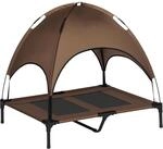 PawHut Erh&ouml;htes Hundebett mit Baldachin, Haustierbett, Hundeliege Outdoor mit...