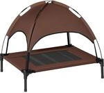 PawHut Erh&ouml;htes Hundebett mit Baldachin, Haustierbett, Hundeliege Outdoor mit Dach,