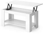 Vicco Couchtisch Lorenz, Wei&szlig;, 100 x 50 cm mit Liftfunktion, mit Hebemechanismus und