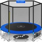 KESSER&reg; Trampolin Outdoor &Oslash; 244/305/366/427 cm Komplettset mit Sicherheitsnetz,