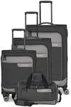 Travelite 4-Rad Koffer Set Weichschale aus recyceltem Material, Gr&ouml;&szlig;en L/M/S +