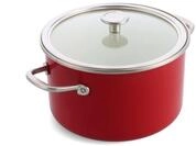 KitchenAid Steel Core Enamel Kochtopf mit Deckel (24cm/6l), deutsche Emaille,