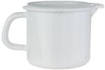 Riess- Schnabeltopf - Milchtopf - Emaille - wei&szlig; - &Oslash; 9cm - 0,5 Liter